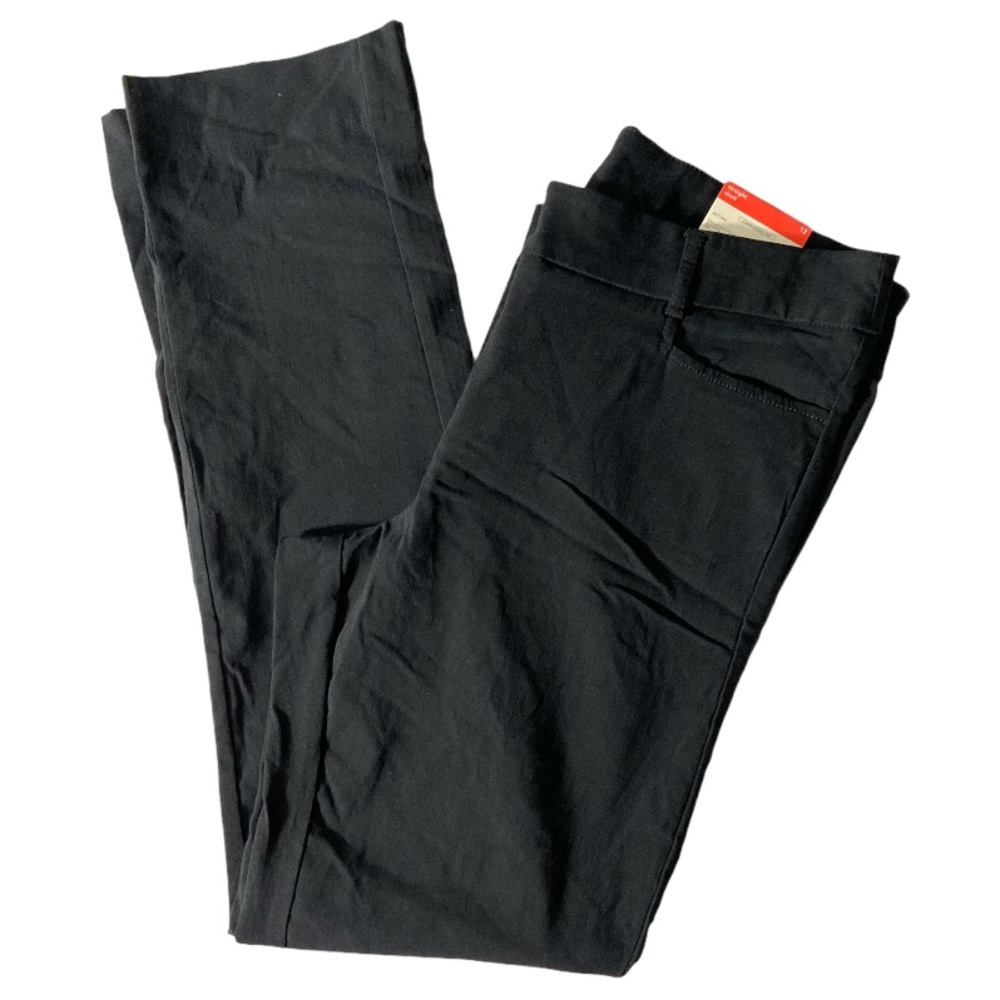 George Pants Straight Leg Slim Work Pants Black Size 12